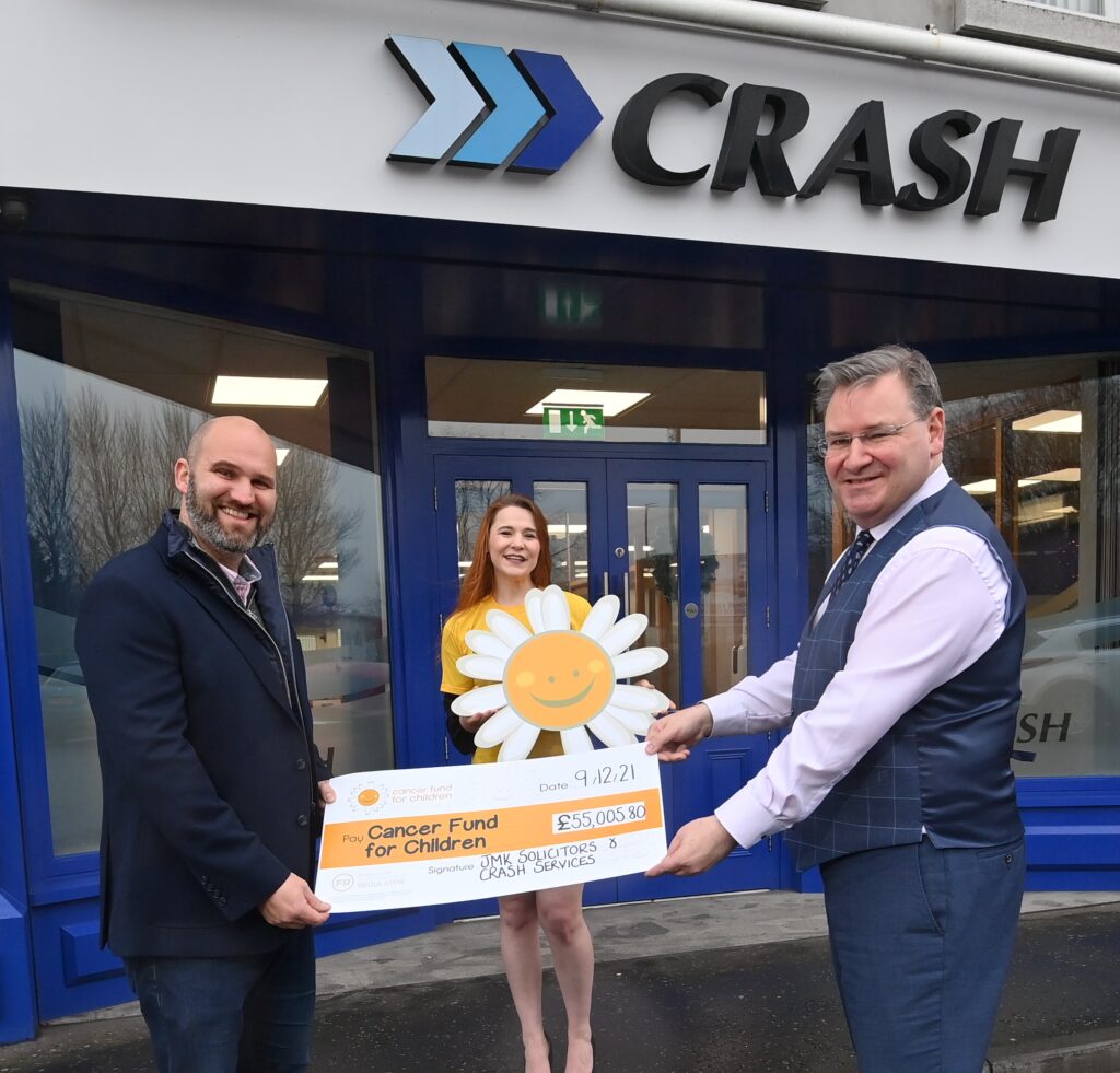CRASH Services and JMK Solicitors raise over £55,000 for Cancer Fund for Children