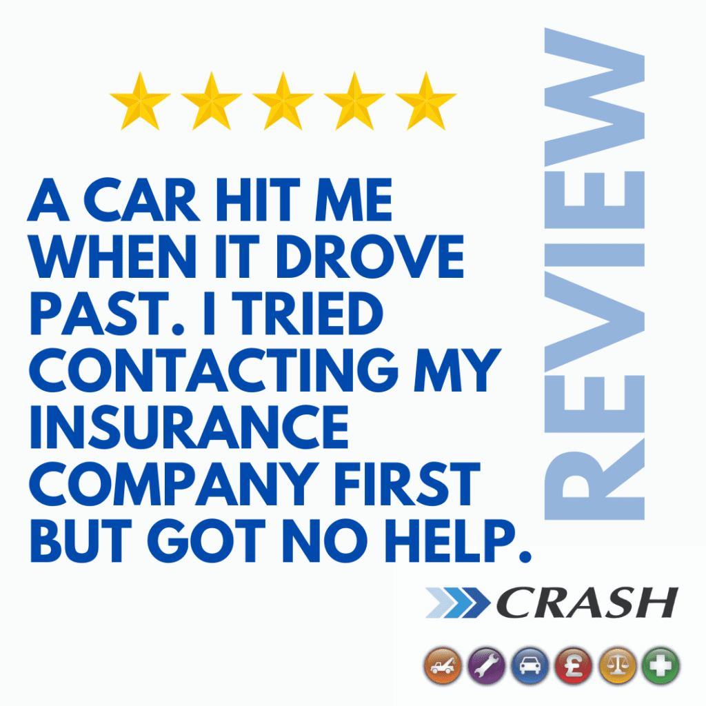 CRASH Services customer testimonial car hit me