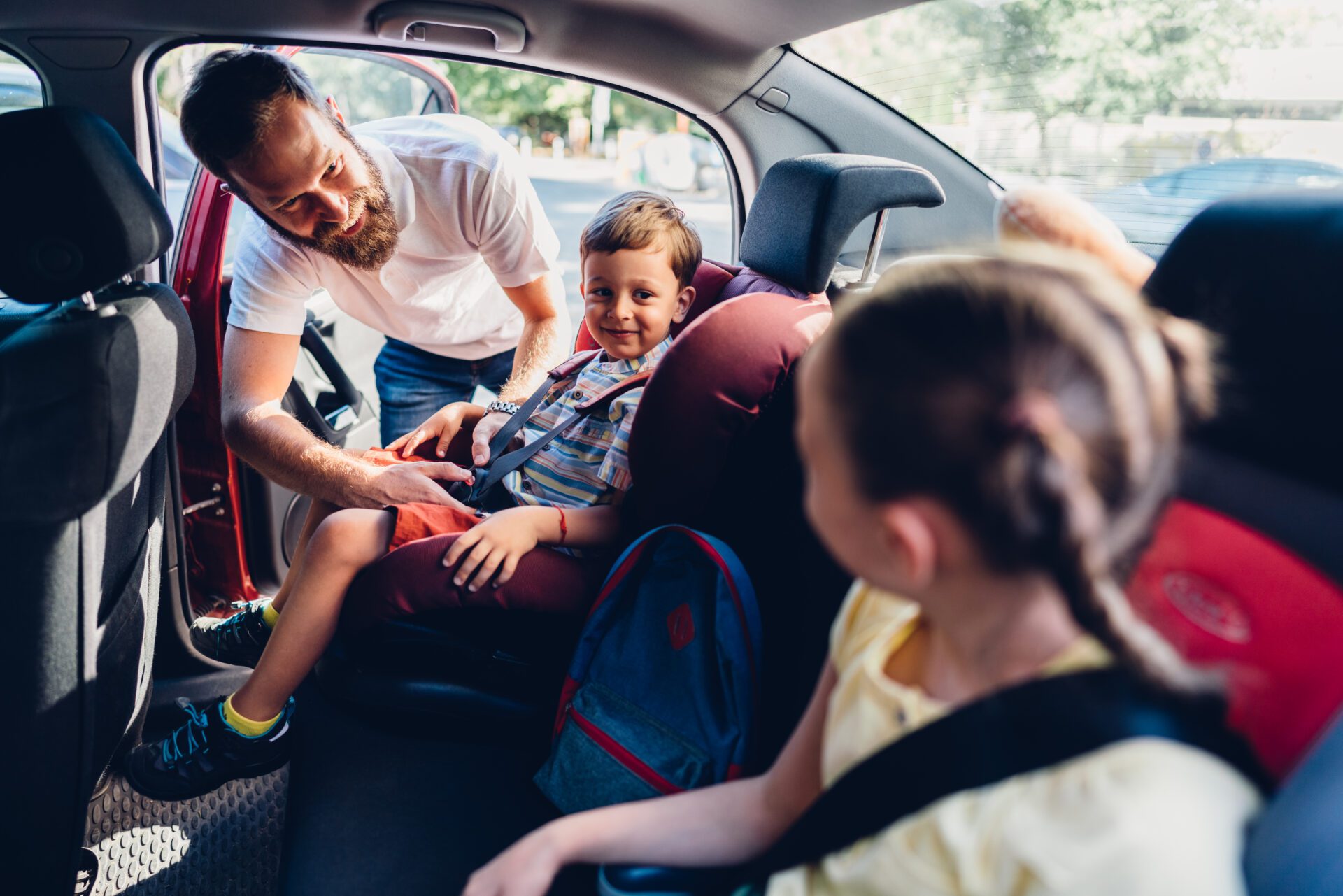 Child car seats, restraints and seat belts