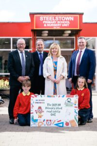 Launch of 2023 NI Primary School Road Safety Quiz at Steelstown Primary School