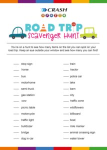 CRASH Services Road Trip Activity Book