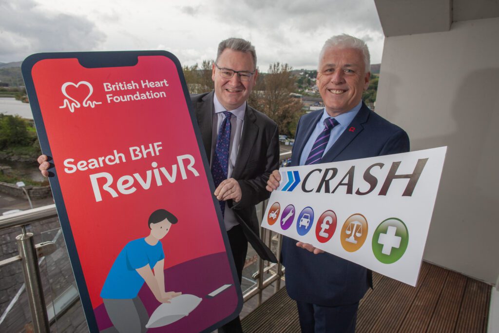 British Heart Foundation with CRASH Services Jonathan McKeown DIrector Feargal