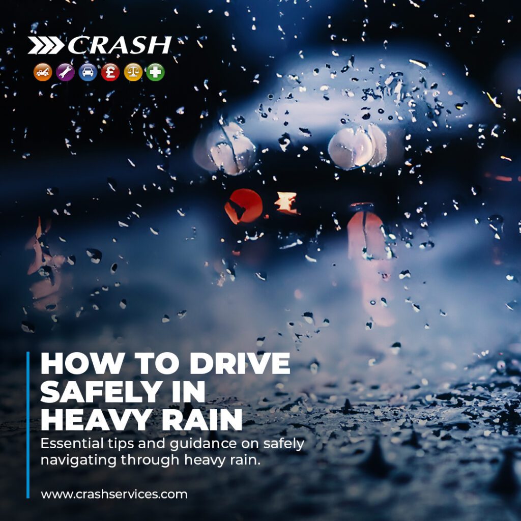 Driving in heavy rain