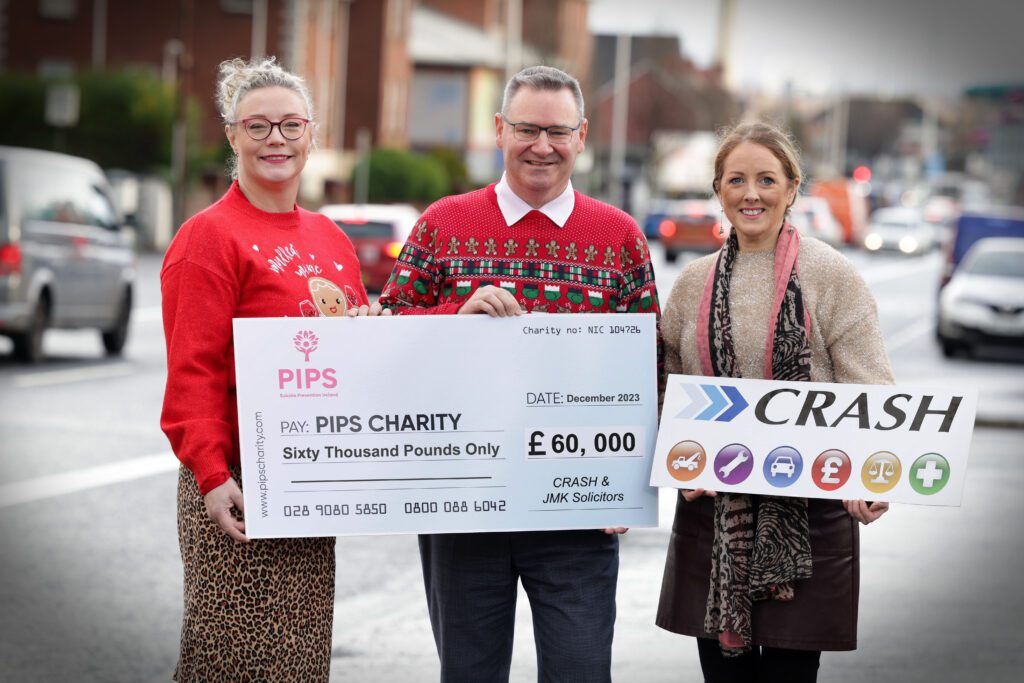 CRASH Services donate to PIPS Charity