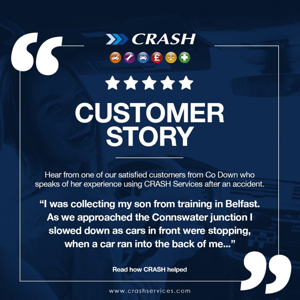 Co. Down Driver’s Positive Experience with CRASH Services After Rear-End Accident in Belfast